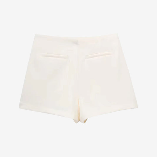 High Waist Skort with Side Zipper